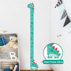 Green Dinosaur Vinyl Self-Adhesive Growth Chart Decal for Kids Room Bedroom Nursery Wall Decor StickerRemovable Baby Height Measure Mural 10cm to 170cm