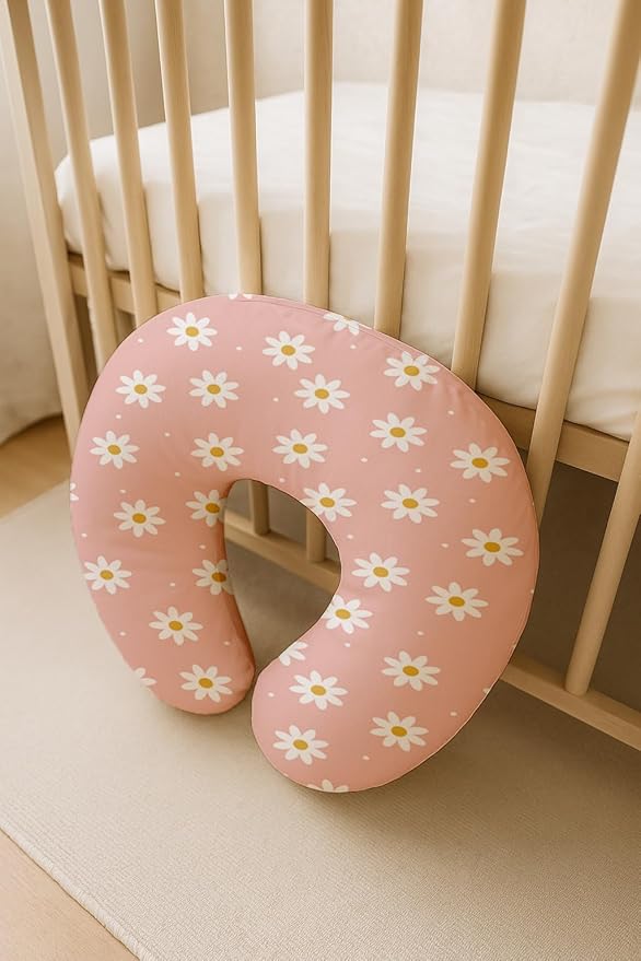 Nursing Pillow Covers 2 Pack, Breastfeeding Pillow Slipcovers Soft and Stretchy, Nursing Covers for Baby Girls Boys Newborn