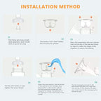 Elfzone Manual Breast Pump - Adjustable Suction Silicone Hand Pump Breastfeeding, Small Portable Manual Breast Milk Catcher Baby Feeding Pumps & Accessories, White, Mother’s Day Gifts