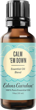 Edens Garden Calm 'Em Down Essential Oil Blend- 100% Pure Premium Grade, Undiluted, Natural, Therapeutic, Aromatherapy, The Best for Skin, Humidifiers, Kid Safe 30 ml (1 fl oz)