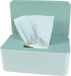Diaper Wipes Dispenser, Tissue Storage Box Case, Wet Wipe Dispenser Holder with Lid for Home, Office, Cars (Green)