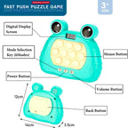 Quick Push Game Console,Puzzle Game Console Machine, Improving The Reaction Ability and Attention,Pop Game Sensory Fidget Toys (Blue)