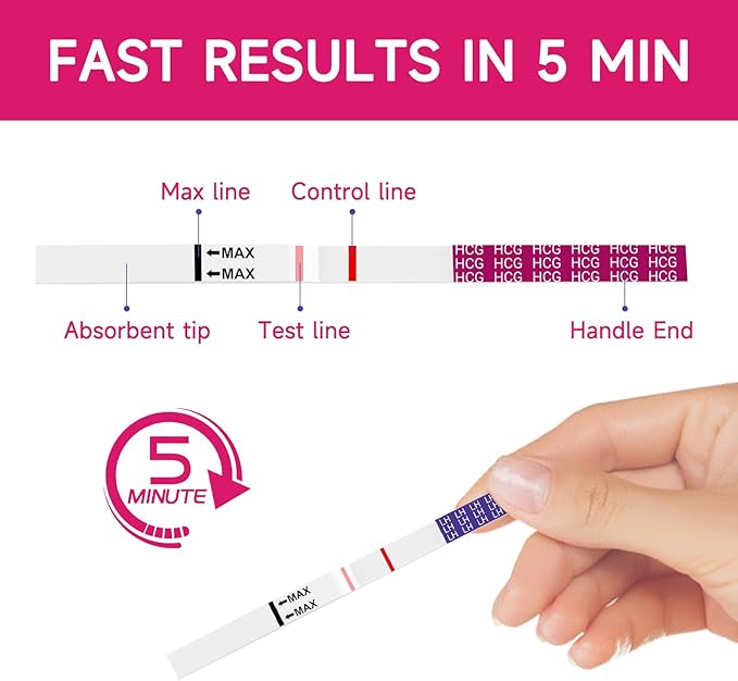 Ovulation and Pregnancy Test Strips, Amazewell Easy at Home Ovulation Strips for Women, Accurate Early Detection, 40 Ovulation Test Strips with 10 hCG Pregnancy Strips