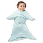 SleepingBaby Zipadee-Zip Transition Swaddle - Cozy Baby Swaddle Blanket with Zipper Convenience - Roomy Wearable Blanket for Easy Diaper Changes - Classic Mint, Large (12-24 Month)