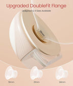 NCVI Heated Breast Pump Hands Free, Wearable 360° Surround Heating, 300mmHg Hospital-Grade Suction, 2000mAh Long Battery, 4 Modes & 9 Levels, Leakproof Design, Slim & Quiet, 19–28mm Flanges, 1 Pack