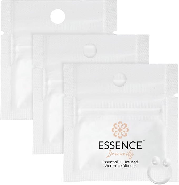 Essence Wearable Aromatherapy Nasal Diffuser – Immunity Blend Essential Oil Nose Ring – Personal Scent Clip for Travel, Work & Everyday Use – Made in USA (3 Pack)