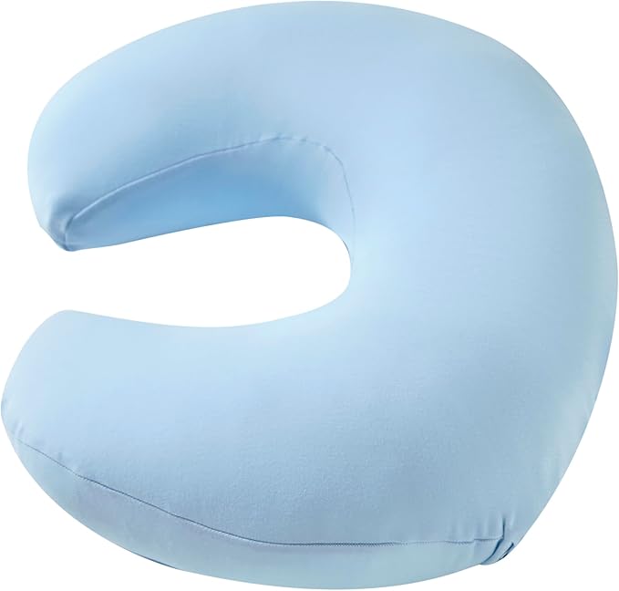 Nursing Pillow, Plus Size Breastfeeding Pillow Original Support for Baby Boys Girls Breastfeeding Essentials, with Removable Soft Cotton Cover (Light Blue, Standard (23.62*18.11*5.91 Inches))