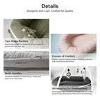 Deluxe Infant Lounger, Baby Nest Cover for Baby Girls & Boys, Newborn Essentials for Baby 0-12 Months, 100% Cotton (DustyRose)