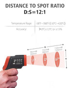 Wintact Infrared Thermometer Temperature Gun, Non-Contact Digital Surface Laser Heat Temp Gun for Kitchen Cooking Food Pizza Oven Grill Fridge -58℉ to 788℉
