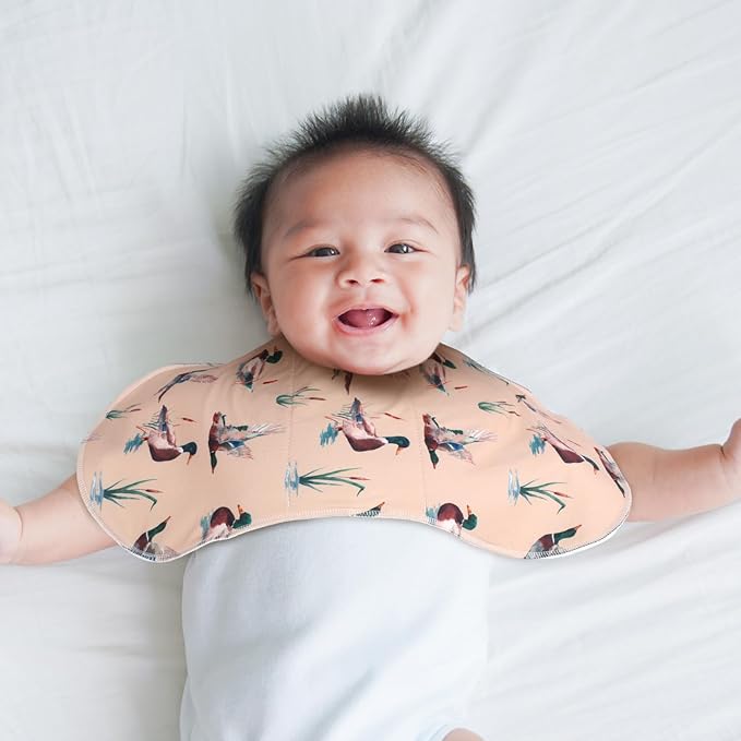 5 Pack Mallard Duck Pattern Baby Burp Cloths Soft Absorbent Burping Rags for Newborns 19"x9" Spit up Cloths for Boy Girl Newborn Baby Shower Registry Gifts Set Nursery Decor