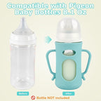 Silicone Sleeves for Pigeon Baby Bottles 8.1 oz,Anti Breakage Glass Baby Bottle Holder with Handles 2 Pack