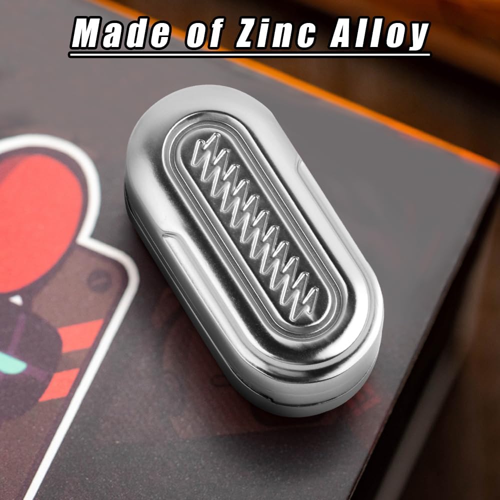 STONESTAR CP3 Mini Fidget Slider, Magnetic Metal Fidget Toys Adult EDC Fidget Toy Haptic Slider, ADHD Tools Sensory Toys Anti-Anxiety Stress Relief Toy for Unisex Adults (Silver)