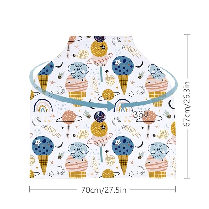 Yoofoss Nursing Cover Breastfeeding Scarf - Baby Car Seat Covers, Infant Stroller Cover, Carseat Canopy for Girls and Boys