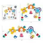 Baby Stroller Car Seat Toys,Adjustable Crib Mobile Activity Arch Toys with Sound Toy and Baby Hanging Toys,Sensory Play Travel Bouncer Bassinet Toy for Toddler Boy Girl 0 3 6 9 12 24 Month