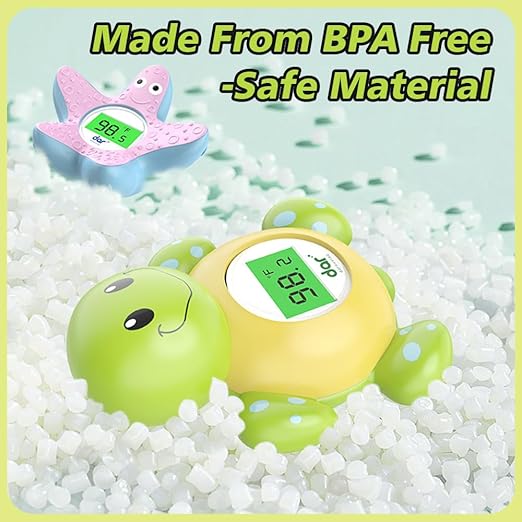 Baby Bath Thermometer, Digital Water Temperature Thermometers with 3 Color Backlit and Temperature Warning, Safety Bath Tube Thermometers Floating Toy for Infant, Toddler
