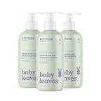 ATTITUDE 2-in-1 Shampoo and Body Wash for Baby, EWG Verified, Dermatologically Tested, Made with Naturally Derived Ingredients, Vegan, Sweet Apple, 16 Fl Oz (Pack of 3)