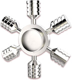 Metal Fidget Spinner Toy Stainless Steel, Horizontal and Vertical Can Rotate Spins, Precision Durable Bearing High Speed Spin 3-4 Min, EDC Focus Anxiety Stress Relief for Adults