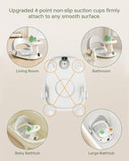 Baby Bath Seat for Babies 6 Months & Up Bath Seats for Babies Sitting Up Non-Slip Infant Bathtub Chair with Suction Cups & Water Thermometer for Toddlers Sitting Up, Easy to Clean (Gray)