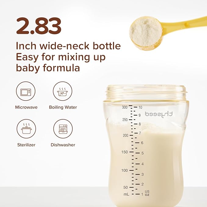 PPSU Natural Breast-Like Bottle with Nipple(3-7 Months),10oz，1pack