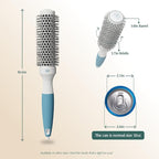 Round Brush for Blow Drying - Extra Small Ceramic Thermal Ionic Roller Brush for Sleek, Salon Blowout - Lightweight Round Hair Brush for Precise Styling and Manageable Hair (Bristle 1.7in, Barrel 1in)