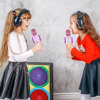 Amazmic Toys for Girls, Kids Karaoke Microphone Toddler Microphone for Kids with Lights, Birthday Gift for Girls, Boys Toy Age 3 4 5 6 7 8+(Light Pink)