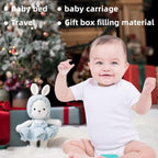 Handmade Knit Bunny Dolls,Baby rattle toy,Baby Sensory Toys,Baby Soothing Toys,Handmade Knit Toys,Gifts for Boys and Girls (Blue)