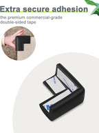 Foam Corner Protector for The Furniture, with Retardant Materials Foam Safety Bumpers, Baby Proofing Safety Corner Protectors (Black)