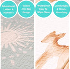 JumpOff Jo - Extra Large Waterproof Foam Padded Play Mat for Infants, Babies, Toddlers, Play Pens & Tummy Time, Foldable Activity Mat, 77 x 70 x 0.6 inches