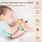 Baby Teething Toy for Babies 0-3-6-12,18 Months, BPA Free Silicone Baby Teething Ring for Teething Relief