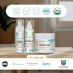 Mambino Organics Soothing Bath Set, Organic Oatmeal Bath Soak, Soothe Me Shampoo & Body Wash, and Calming Oil, Gentle for Sensitive Skin, Vegan, Baby Bath Essentials, 3-Pack, 5.5 oz Each