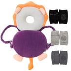 Feidoog Baby Head Protector Cushion Backpack with 3 Baby Knee Pads for Walking & Crawling,Purple Devil