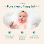 Puracy Shampoo & Body Wash for Children - Perfect Skin, Pure Ingredients - with 12 Fruit & Vegetable Extracts for Silky Smooth Skin, Gentle Lavender Chamomile, 98.8% from Mother Nature 48 fl oz