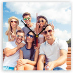 Generic Custom Clocks for Walls Personalized Clocks with Photo Text Logo That PVC Customized Round Silent Clock for Living Room Wedding Friend Family Lover, 12inch-30cm