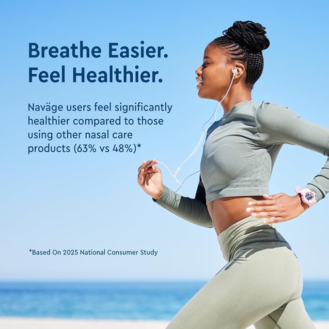 Navage Starter Bundle - Nasal Irrigation System - Saline Nasal Rinse Kit with 1 Navage Nose Cleaner and 30 Salt Pods