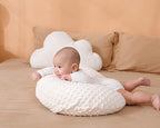 Nursing Pillow and Positioner with Cover for Breastfeeding and Bottle Feeding, Propping Baby, Tummy Time, Baby Sitting Support, Awake-Time Support (Beige, 22" x 17.7" x 5.9")