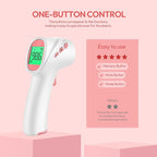 Forehead Thermometer for Adults, Kids & Babies, No-Touch Digital Thermometer with LCD Backlight Display, FSA HSA Eligible, Fever Alarm and 1s Instant Reading - Pink