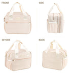 PIIOSER Breastmilk Cooler Bag with Ice Pack, Compatible with Wearable Breast Pumps & Accessories - Portable Pumps Carrying Case for Nursing & Working Moms, Cream