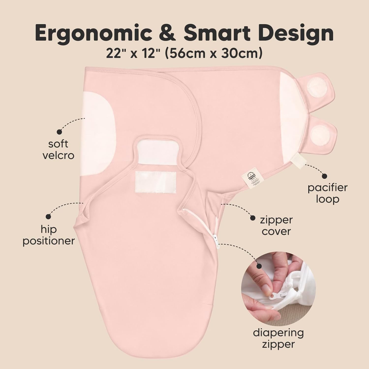 Baby Swaddle Sleep Sacks with Zipper - 3-Pack Swaddles for Newborns 0-3 Months, Infant, Baby Girls, Boys, Soft & Durable Newborn Sleep Sack, Easy Diaper Change Swaddling Blanket (Daffodil)