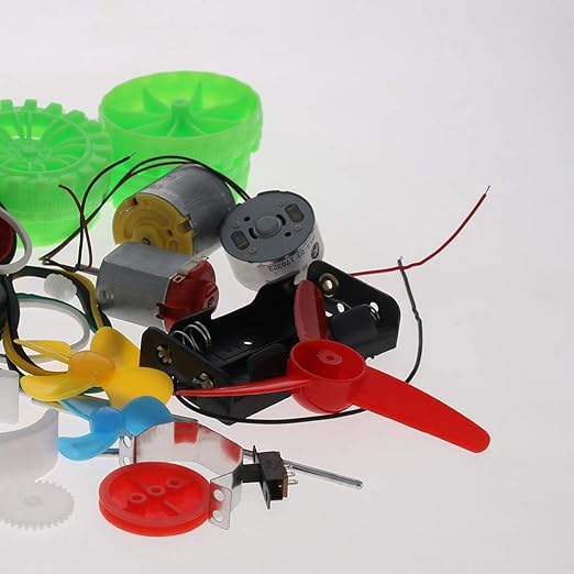 Fielect 69Pcs Plastic Gear Kit DC Motor Gears Kit DIY Gear Assortment Accessories Set for Motor Robot Various Gear Axle Belt Bushings