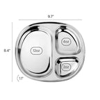 Ahimsa Stainless Steel Plates for Kids - Divided Plates for Toddlers, Pediatrician Designed, Non Toxic Toddler Plate, Camping Plate, BPA Free & Dishwasher Safe (Set of 4)