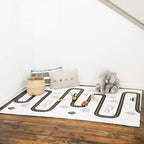 Baby Care Play Mat (Large, Nordic Trails - Morning Fog Arrows) 82'' x 55'' Original One-Piece Reversible Rollable Waterproof Play Mat for Infants, Babies, Toddler, and Kids