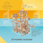 UGEARS Wooden 3D Puzzles for Adults - Wooden Marble Run Spiral Hoist Models for Adults to Build - Advanced Wooden 3D Puzzle Kit - Mechanical Model Wooden Puzzles for Hobbyists - 266 Pcs
