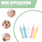 5pcs Infant Nose Cleaning Tweezer Plastic Round Head Care Ear Nose Navel Clean Tool Nipper Plier Pincet Forceps for Ear Wax Removal Tool