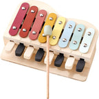 IEATFO 2-in-1 Piano Xylophone Wooden Musical Toy for Toddlers 1-3, Educational Musical Learning Instruments with 8 Colorful Keys, 5 Classic Song Sheets, Montessori Sensory Music Set for Girls Boys