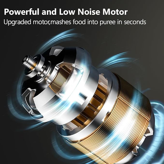 Baby Food Maker Mini Cute and Small Food Processor Puree Blender Grinder Chopper 1.2 Cup Glass Bowl with 6 Blade Electric (Spaceman-White)