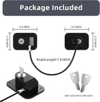 Refrigerator Lock 2 Packs, Baby Proofing Fridge Locks with Silicone Wire Protection & Key - Easy Install Surface-Friendly for Freezer & Refrigerator, Black & White