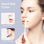 2-in-1 Nasal Hair Cutter for Women,3pcs Double Sided Nasal Hair Cutter,Nostril Hair Remover Tool, 360° Rotating Nose Hair Trimmer with Ear Digger for Men and Women Manual Nose Hair Trimmer