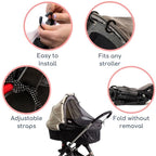 Stroller Sun Shade - Universal UV Protection Cover for Strollers Sunshade with See Through, Clip-On Sun Blocker, Sun Shield for Baby, Breathable Adjustable Fit, Full Coverage, Medium