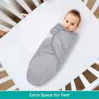 Biloban Baby Swaddles 0-3 Months for Girls, Cotton Swaddle Blanket, Newborn Essentials, Grey & White, 2 Pack