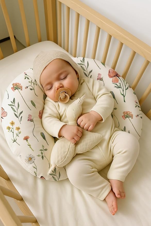 Nursing Pillow Covers 2 Pack, Breastfeeding Pillow Slipcovers Soft and Stretchy, Nursing Covers for Baby Girls Boys Newborn